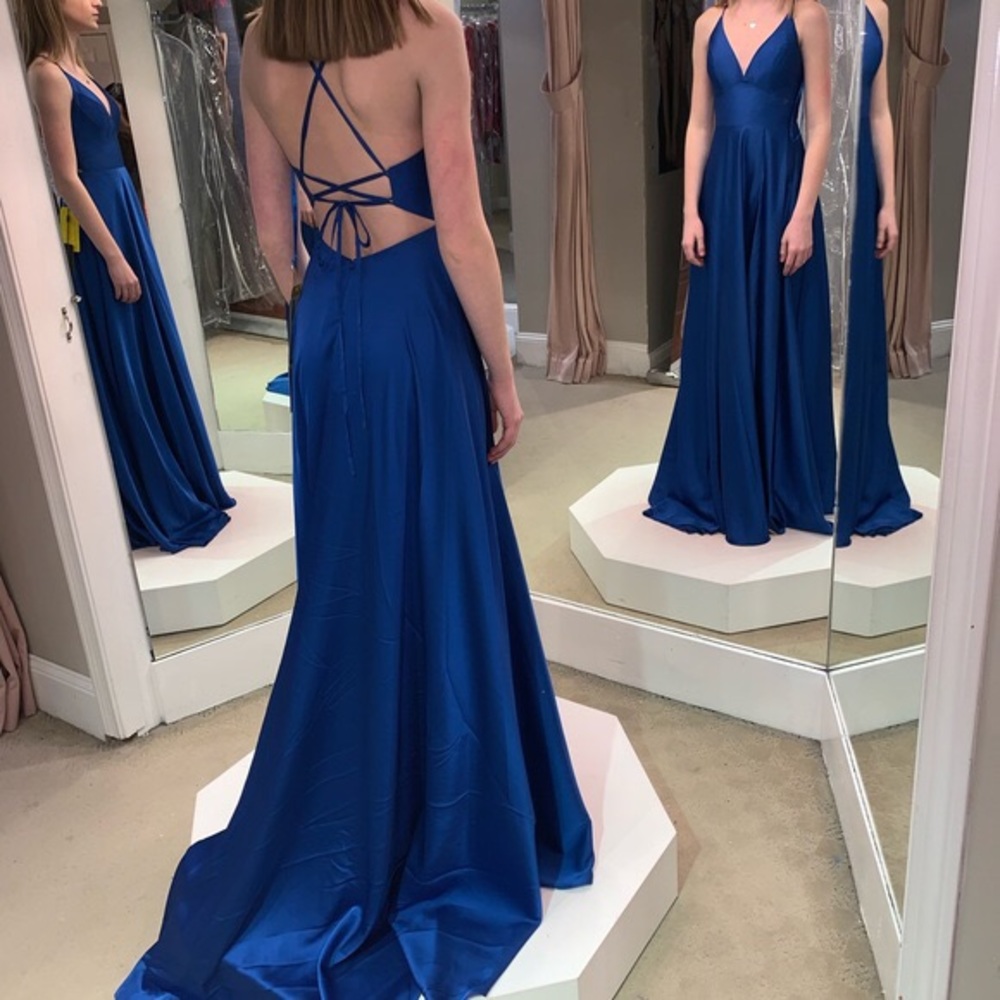 Royal blue Clarisse prom dress